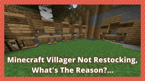 why is my villager not restocking|Why are my villagers not restocking (1.19 java) : .